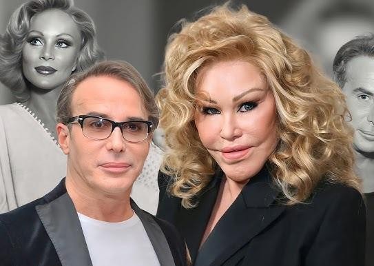 Jocelyn Wildenstein podczas przeglądania swojego profilu na Instagramie, widoczny ekran smartfona z liczbą obserwujących i opisem 